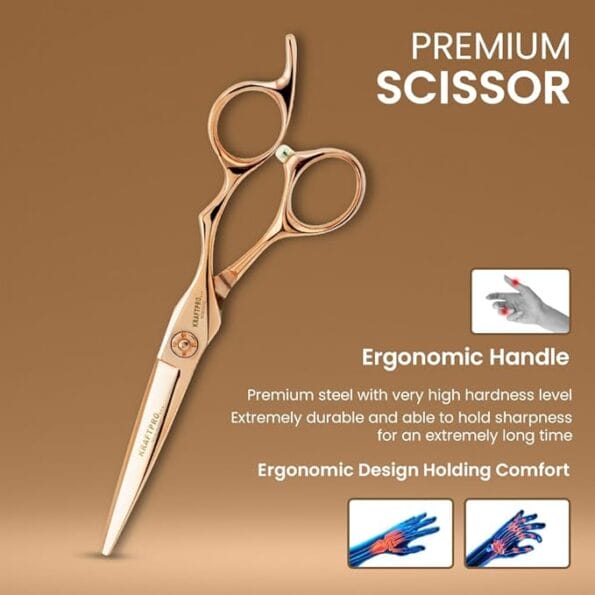 KRAFTPRO REINVENTED Roseline Salon Hair Cutting Scissor (6") Gold Finish
