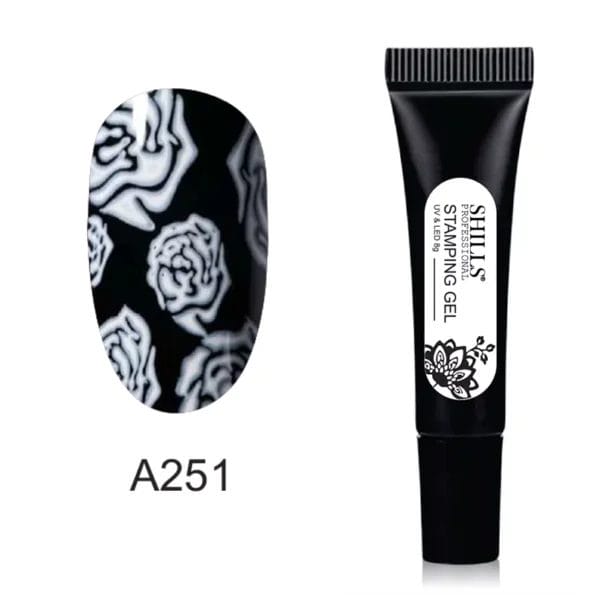 Shills Professional Nail Art UV/LED Stamping Gel White-A251