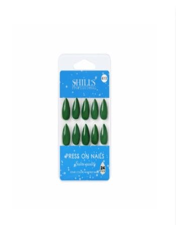 Shills Professional Reusable Press on Nails Almond Green