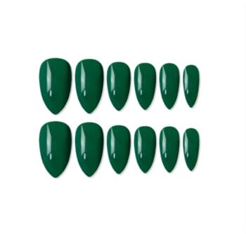 Shills Professional Reusable Press on Nails Almond Green
