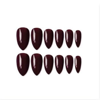 Shills Professional Reusable Press on Nails Maroon