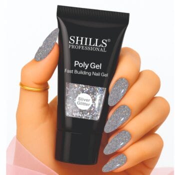 Shills Professional POLY GEL Fast Building Nail Gel - Silver Glitter