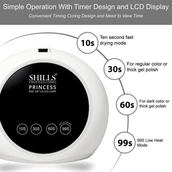 Shills Professional Princess Nail UV-LED Lamp 128W