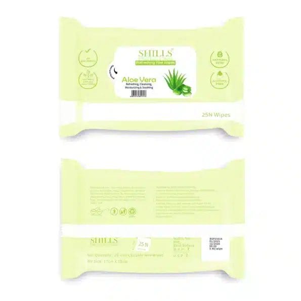 Shills Professional Makeup Remover Wet Wipes Aloe-vera - 25Pcs
