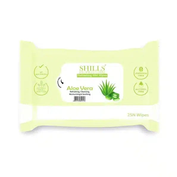 Shills Professional Makeup Remover Wet Wipes Aloe-vera - 25Pcs