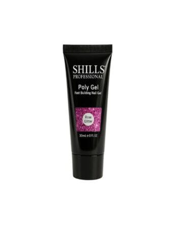 Shills Professional POLY GEL Fast Building Nail Gel - Rose Glitter